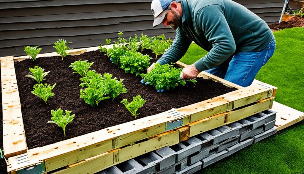 Hochbeet aus Paletten bauen