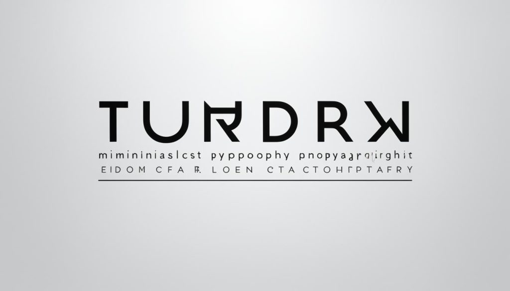 Typografie im minimalistischen Design