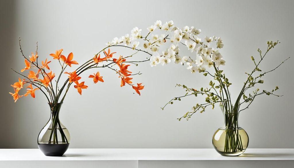 Ikebana Blumenarrangement