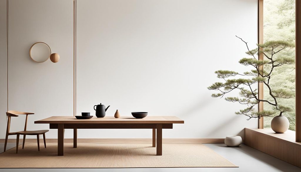 Japanisches Design im minimalistischen Stil