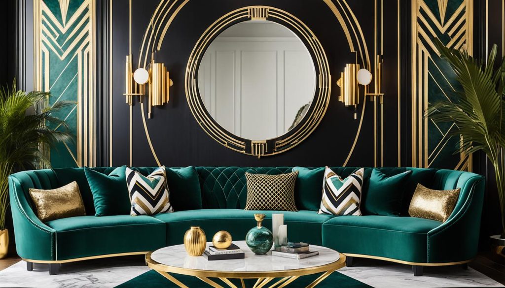 geometrische Muster im Art Deco Design